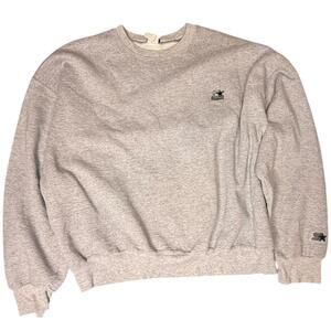 Starter Grey Sweatshirt Large Small Embroidered Star Logo Pullover